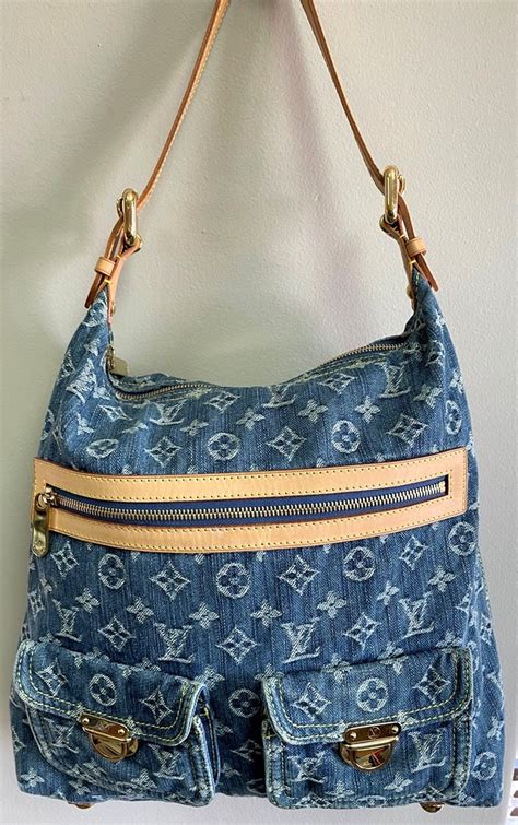 louis vuitton denim bag with red strap|louis vuitton monogram denim baggy.